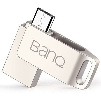 

banq T80 OTG mobile phone U disk 64G USB30 Micro USB dual interface high-speed rotating U disk mobile phone computer mini version of pearl silver
