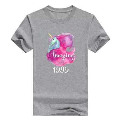 

23rd Birthday Gift Unicorn Tshirt Amazing Since 1995 Tee