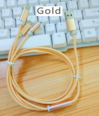 

Multiple 3 in 1 2 in 1 Fast Charging Cable For Lightning to USB Type-C Micro USB Data Cables For iPhone Samsung huawei