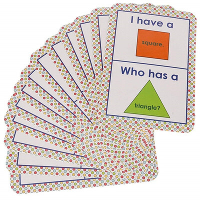 

13 pc-English I have Who hasShape Flash Cards-English word learning card&pocket size flash card for Preschool children