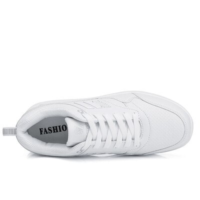 

New Korean casual leather waterproof sneakers breathable all white air cushion womens single shoes Korean middle school students
