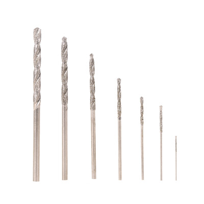 

7pcs High Hardness Diamond Coated Twist Drill Bit Set Needle Drills Jewelry Agate Fine Drilling