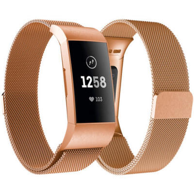 

Replacement Magnetic Loop Straps For Fitbit Charge 3 Stainless Steel Wrist Band