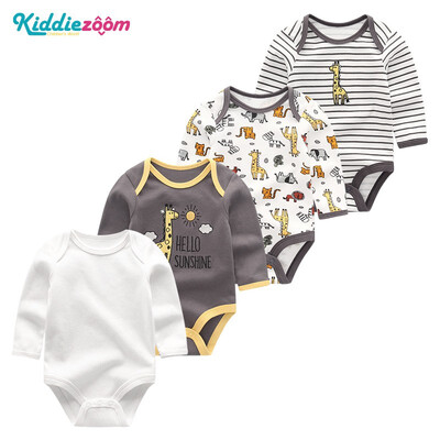 

4PCS Newborn Babywear Clothing Sets Baby Girl Clothes Cotton Rompers One-Pieces Baby Boy Clothes For Babies Bodysuits Unicorn