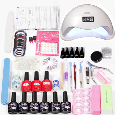

MeetNail Nail Set Dryer Lamp hybrid lamp Manicure Curing Uv Gel Nail Polish 6pcs Gel Varnish Primer for Nail Tool gel lacquer