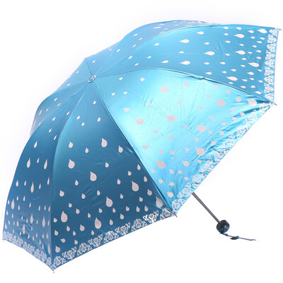 

Jingdong Supermarket] Paradise Umbrella (UPF50 +) water change color black polyester color tee three sun umbrella sun umbrella 31810E jade red