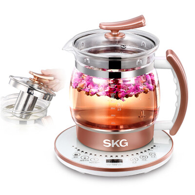 

SKG health pot fried pot 2L large capacity glass electric kettle 304 stainless steel heating plate 8070 with filter