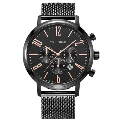 

BOFUTE Male Watches Casual Watch Quartz Watches Japanese Movement Calendar Waterproof Metal Mesh Belt 0183G