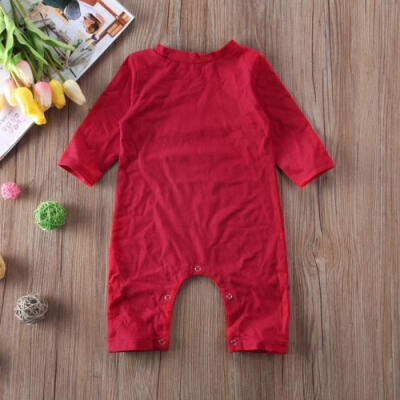 

Kids Baby Girl Boy Santa Romper Jumpsuit Playsuit Outfits XMAS Pajamas Homewear