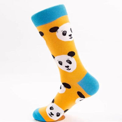 

One Pair Men Socks Funny Panda Socks Students Females China Style Animal For Four Seasons Cotton Socks Skateboarding Socks