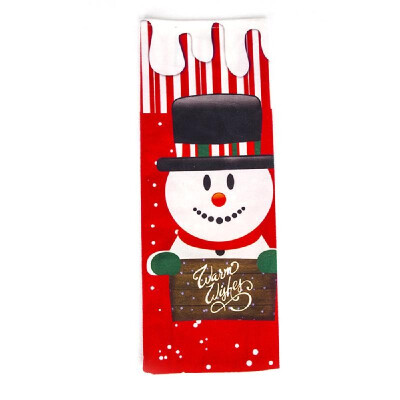 

Christmas Wine Bottle Cover Bag Santa Claus Snowman Champagne Wrap Clothes for Table Holiday Decorations Gift