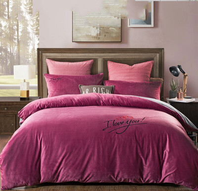 

Four Piece Set Thickened Coral Corduet Quilt Double Winter Warm Bed Sheet Bedspread 18m Bed