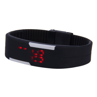 

Fashion Mens Women Rubber LED Watch Sports Bracelet Digital Wrist Watch