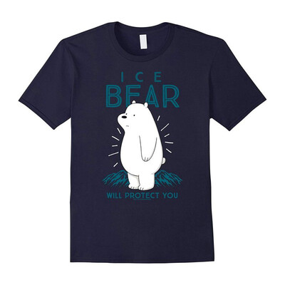 

CN We Bare Bears Ice Bear Will Protect You Graphic T-Shirt