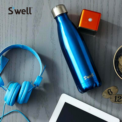 

United States Swell flashing series double-layer insulation cup cold cup Starbucks cup men&women portable car deep sea blue 260ml