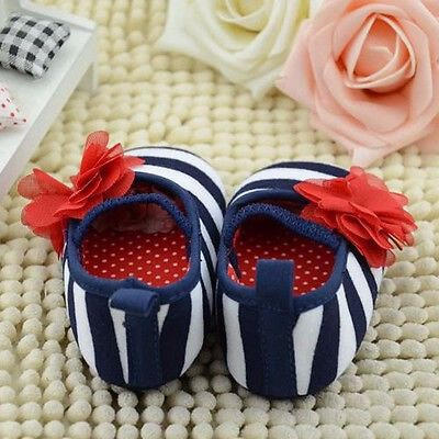 

Baby Girl Infant Flower Shoes Kids Toddler Soft Sole Crib Shoes Prewalker 0-18M