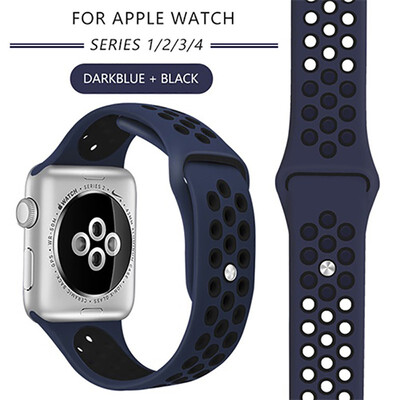 

Kebbit Sport Silicone Band for Apple Watch Series 4 3 2 1 38mm 42MM 40mm 44MM Replacement Watch Strap iWatch Band
