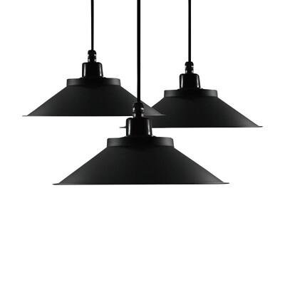 

Baycheer HL478957 Industrial Style Light Pendant Fixture in Mystic Black FinishMedium
