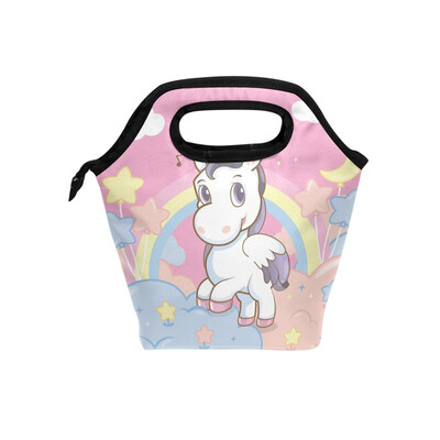 

Lunch Bag Tote Bag Cute Unicorn Travel Picnic Organizer Lunch Holder Handbags Lunch Bag Box for Office