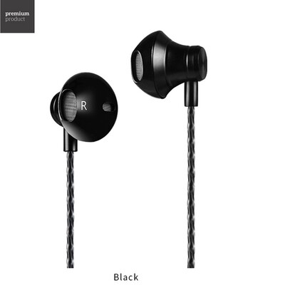 

HOCO Metallic Universal Earphones with Mic Wired Headset 35mm Jack with Remote for Apple iPhone Samsung Xiaomi Earbuds in-Ear