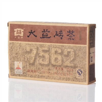 

7562 Menghai Dayi Pu-erh Tea Brick 2010 Ripe 250g