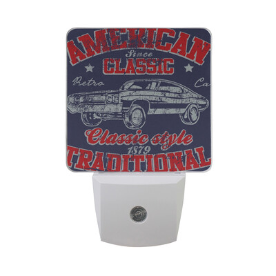 

ALAZA LED Night Light With Smart Dusk To Dawn SensorVintage Car Retro Plug In Night Light