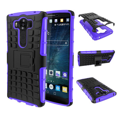 

Fivice LG V10G4 Pro Case TPU anti-fall tire pattern back clip bracket phone case