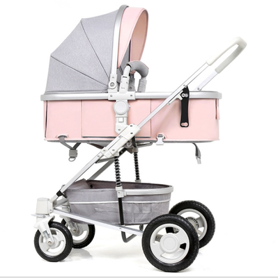 

Wisesonle baby stroller is available for sitting&lying on high view double shock absorbers portable folding baby stroller khak