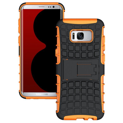 

Fivice Samsung S8 Plus Case TPU anti-fall tire pattern back clip bracket phone case