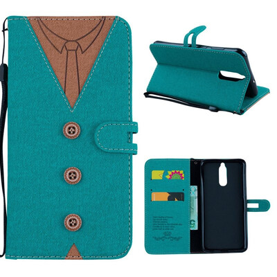 

MOONCASE Huawei Mate 10 Lite stitching embossed mens leather case - green
