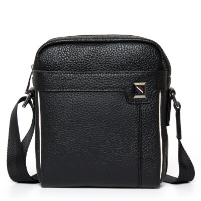 

DANJUE (DANJUE) the first layer of leather fashion leisure trend Korean men's shoulder Messenger bag 8047 black