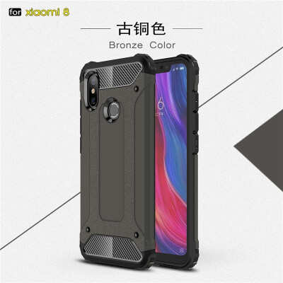 

Fivice Xiaomi MI 8 case Luxury Silicone Diamond Armor PC Hard Shell Phone Case