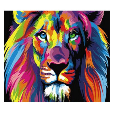 

Chromatic Lion DIY Digital Oil Hand Painting Wall Decoration