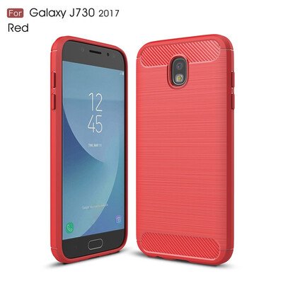 

Fivice Samsung Galaxy J7 Pro case Luxury brushed carbon fiber TPU soft shell