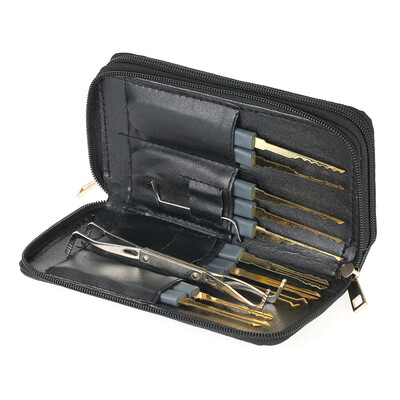 

24pcs Professional Unlocking Lock Picking Tools Set Practice Lockset Kit with Leather Case for Locksmith Beginners