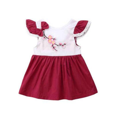 

Baby Kids Girls Dress Toddler Princess Party Tutu Summer Floral Dress Cute