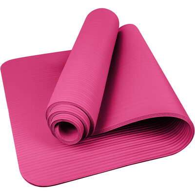 

Gold medal GOLD yoga 10mmNBR solid color thickening yoga mat home non-slip fitness pad upgrade section YJ-510 pink