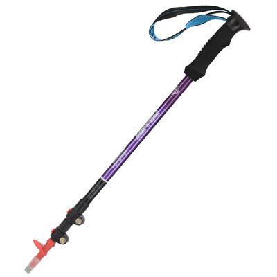 

Pellie&PELLIOT outdoor climbing sticks stretching sticks walking hiking crutches straight handle super light folding healthy walking sticks purple