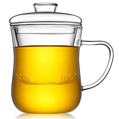 

Jingdong Supermarket only into the 440ml heat-resistant glass removable liner cups explosion-proof blossom milk milk fruit juice brewing cup GR440