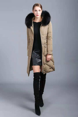 

High-end fashion womens thick coat loose shape cool personality design down jacket