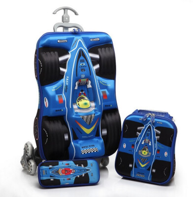 

Baigio 3Pcs 3D Car Racing Design Children Trolley Carry-on Hand Luggage Set