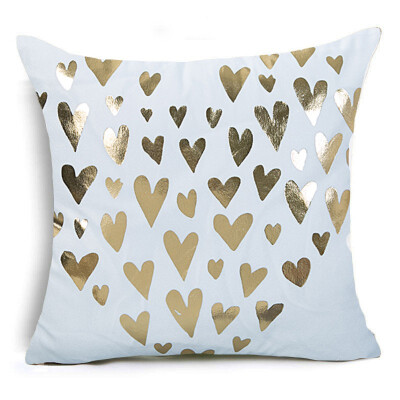 

KING&QUEEN Bronzing Cushion Cover LOVE Kiss Cotton Polyester Geometric Printed Lips Home Decorative Pillow Cover Pillowcase