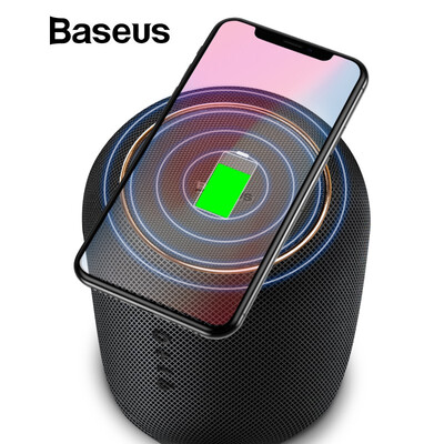 

Baseus E50 24W Wireless Speaker With Wireless Charger function Qi wireless charger Speaker For iPhone X 8 Samsung S9 S8