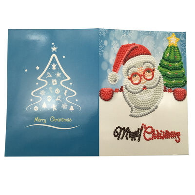 

UpperX 5D DIY Diamond Painting Cartoon Merry Christmas Card Paper Greeting Crafts Kids Festival Greet CardsChristmas tree