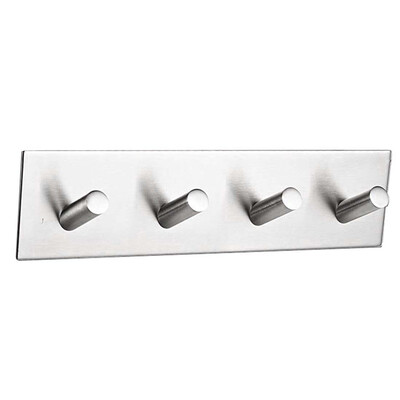 

UpperX 4 Hooks Towel Hooks Self-adhesive Wall Hooks Waterproof Adhesive Hooks Brushed without drilling for kitchen bathrooms