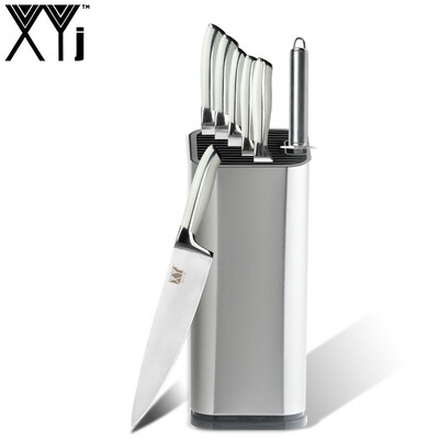 

XYj 8pcs Stainless Steel Cooking Knives Set POMStainless Steel Handle Knife Kitchen Gadgets Meat Fish Cooking Tools Accessories