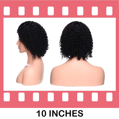 

Human Hair Short Wigs Curly Natural Wavy for Women Brazilian Virgin Hair Short Bob Curly Human Hair Lace Front Wigs with Baby Hair
