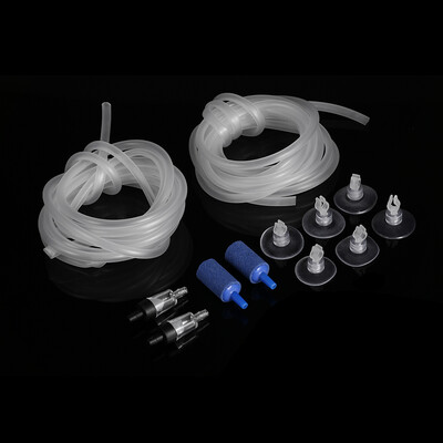 

2pcs 25m 4mm Aquarium Oxygen Pipe Soft Hoses 2pcs Stop Valve 6pcs Suction Cups 2pcs Air Bubble Stone Fish Tank Accessories
