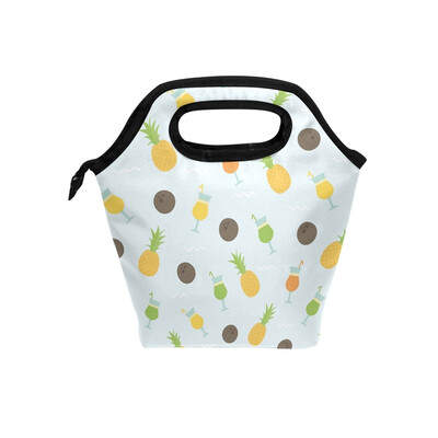 

Lunch Bag Tote Bag Juice Pineapple Travel Picnic Organizer Lunch Holder Handbags Lunch Bag Box for Office
