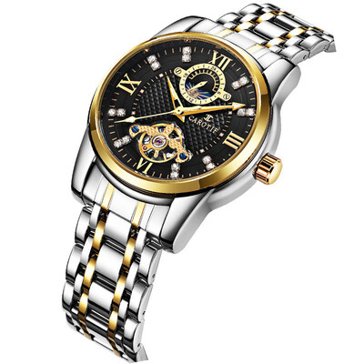 

Waterproof Automatic Men Mechanical Watch Moon Phase Luminous Self-Winding Man Casual Wristwatch